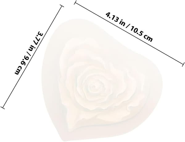 DIY Roseformet Silikon Såpeform for Håndverk, Duftlysform