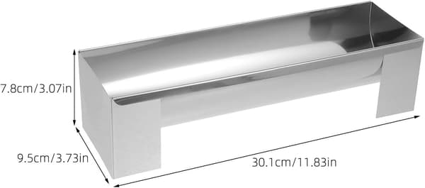 Rustfrit stål bageform U-formet kagerulleholder 10.6x5.5x2.5inch