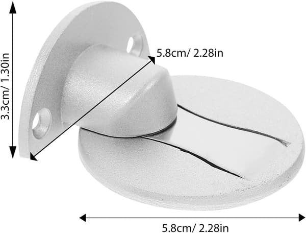 Magnetisk dørstopper i aluminiumslegering for gulvmontering, kraftig usynlig dørholder
