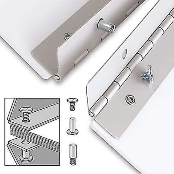 50 stk Chicago Screws 5mm Bogbinding Sølv Negle Nitte Kit