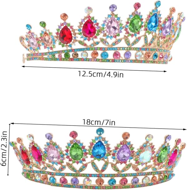 Elegant brudekrone for brud Lett krystalltiara hodeplagg Glitrende brudehårtilbehør