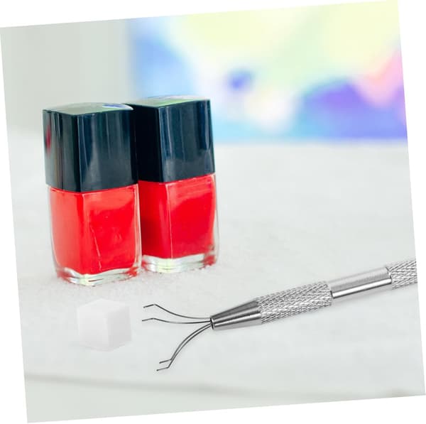 Neglekunst Svamp og Gribepen Sæt til Manicure Neglesvamp Værktøj med Rustfrit Stål Klemme