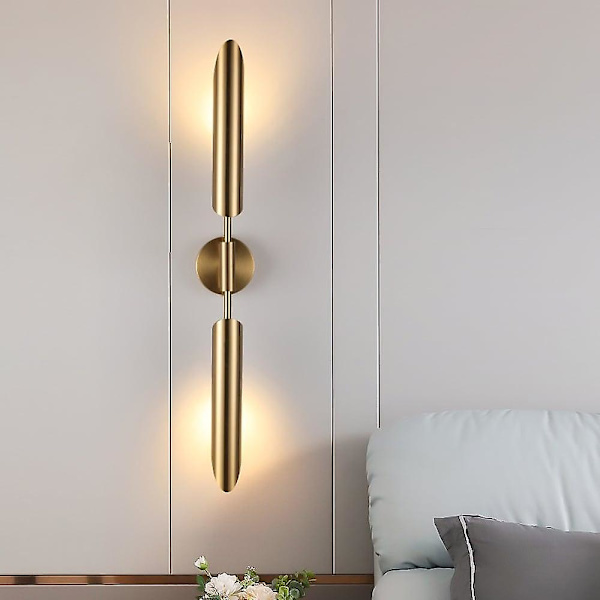 LED Vægskinner Sengelampe Guld Moderne Nordisk Stue