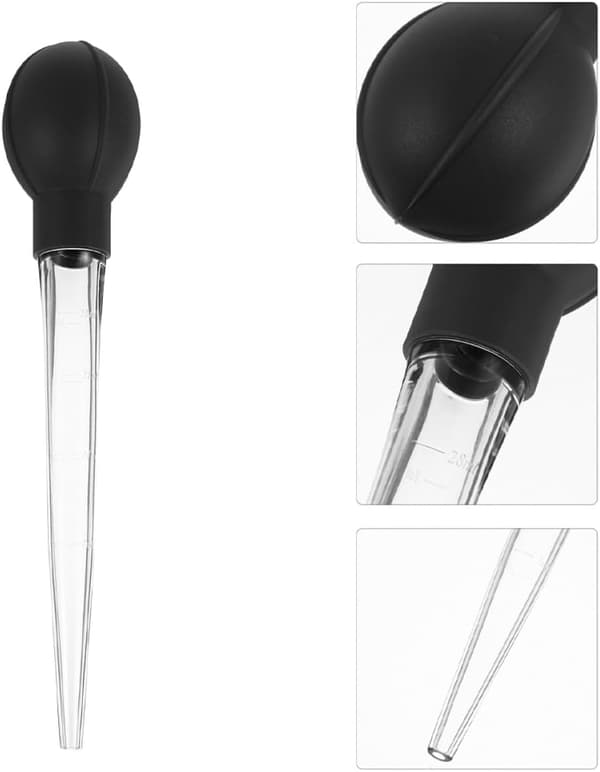 3 stk. store graderte plastpipetter dryppsett for baking og matlaging
