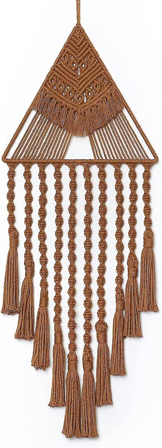 Macrame Väggbonad Drömfångare Rum Dörr Dekoration (brun)