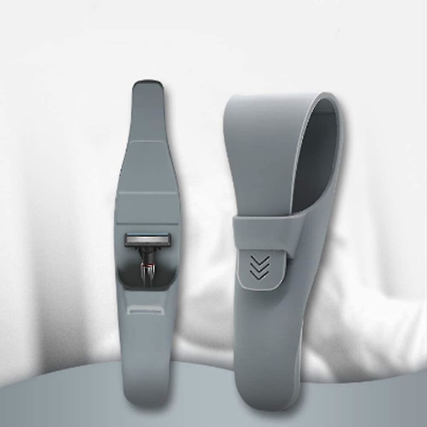 Razor Etui Silikon Rejse Razor Beskytter Bærbar Beskyttelsesetui Til Manuel Razor System (blå + grå) (2 stk