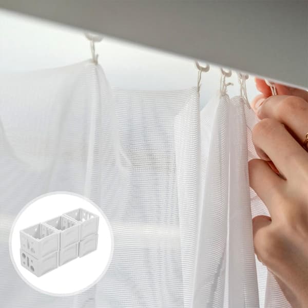 6 stk. persienneboksefester 1 tomme hvite ABS persiennefester