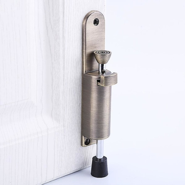 Hjemmefodbetjent Kickdown Dørstopper En-tryks Flip Dørholder Lydløs Buffer Brushed Nickel