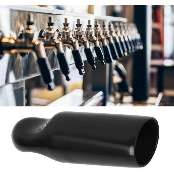 10 st Beerkranöverdrag, Hylsöverdrag Fatkran Ölproduktionstillbehör Svart Kegerator Pluggöverdrag för 15 mm Ytterdiameter Niuniu