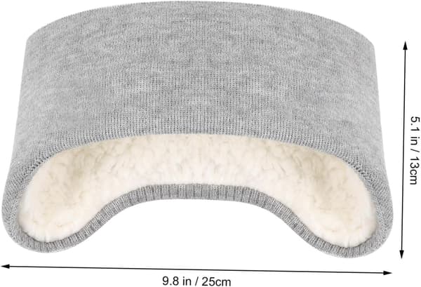 Voksen Elastisk Fleece Soveørekopper Varme Ørevarmere Åndbare til Mænd og Kvinder Vinter Grå