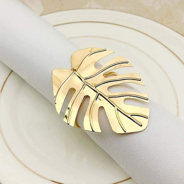 12 stk. Rose Red Turtle Leaf Serviettringer Borddekor