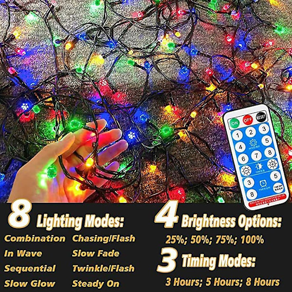 Solcellsdrivna utomhus-fairylights 30m 50m Vattentäta