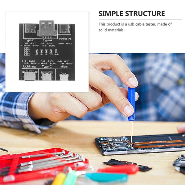 USB-kabeltester USB-C-tester datakabelkontrol kortslutningstestkort