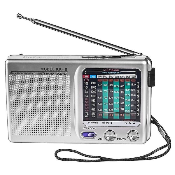 Am/fm/sw kannettava radio, joka toimii sisä-, ulkokäyttöön hätäkäyttöön radio kaiutinkuulokkeella