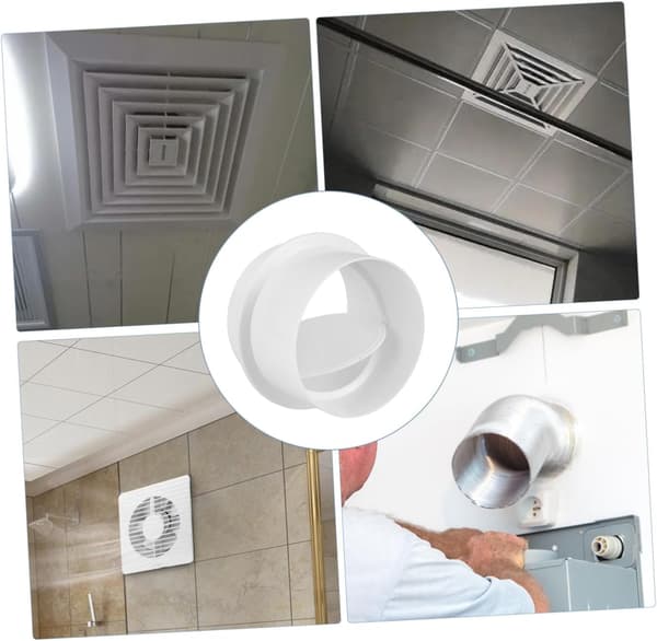 Tilbakeslagsventil Abs Ventilasjonsrør Tilbakeslagsventil for Badevifte og Kjøkkenventilasjon