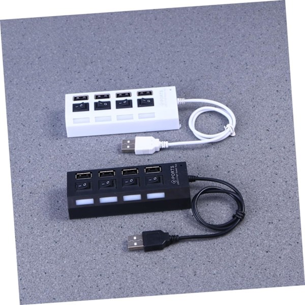 2 kpl 4 USB-keskitin 4-porttinen datakeskitin USB-jakaja USB 2.0 -keskitin 4-porttinen datakeskitin USB-keskitin USB 2.0