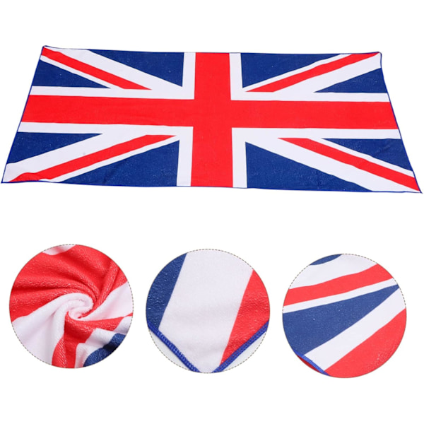 Matkailu Pyyhe Union Jack -kuvio Pieni Rantapyyhe Nopeasti Kuivuva Kompakti Kesään