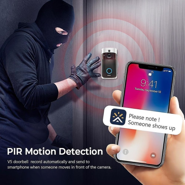 Smart IP Videodörrtelefon Wifi Dörrklocka Dörrkamera
