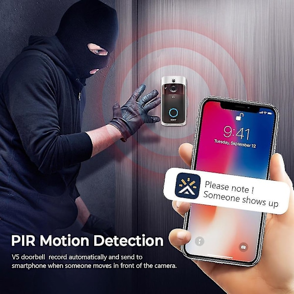 Smart IP Videodørtelefon Wifi Dørtelefon Dørklokkekamera