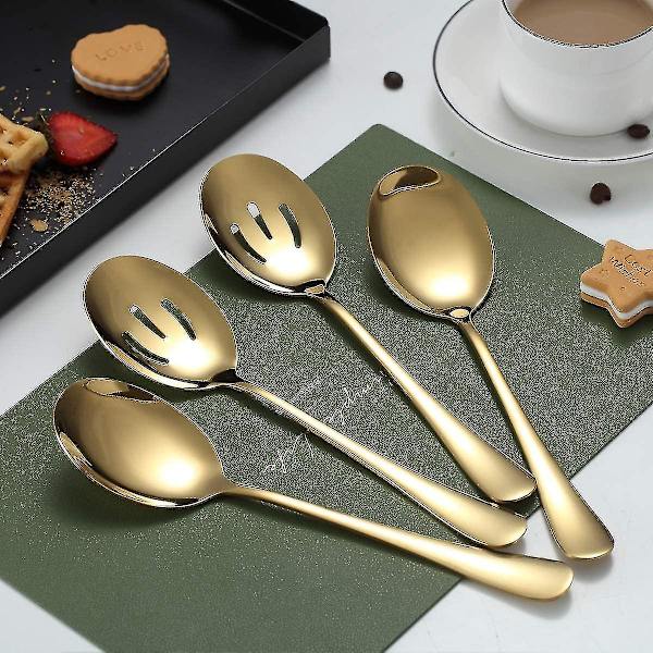 Guld Serverings Skeer 4 stk., Inkl. 2 Serverings Skeer 2 Spaltede Skeer