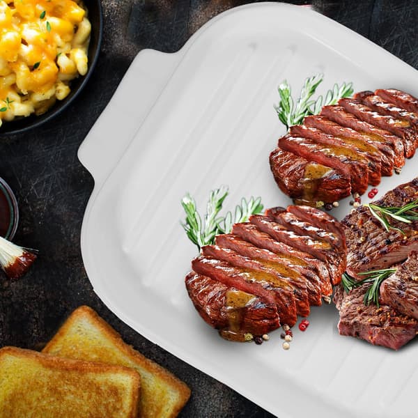 Brødbageplade Bacon Stegeplade Silikone Multifunktionel Nem at Bruge Hvid