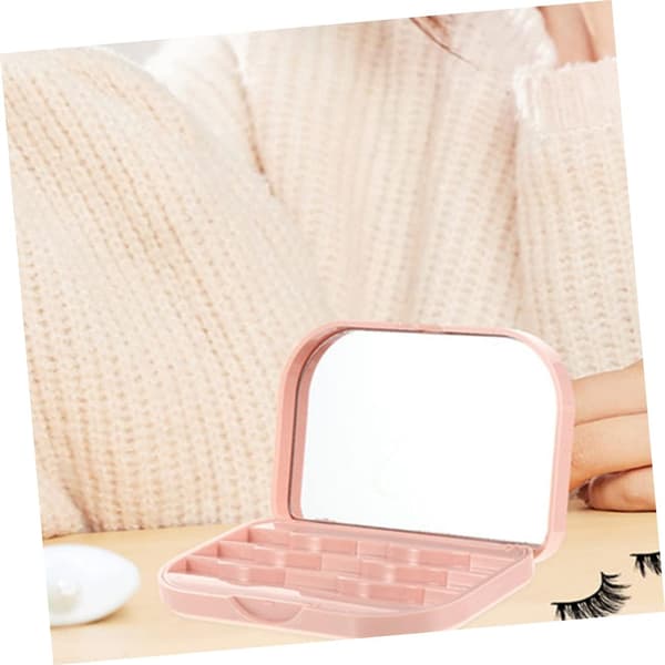 2 stk. øjenvippebeholder magnetisk falsk øjenvippeboks til vipper makeup let åbent låg