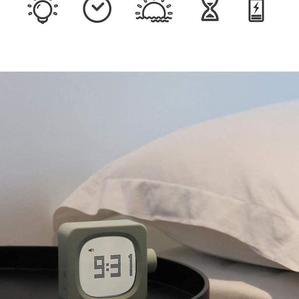 Digital vekkerklokke, nattlys for barn, nattlampe for soverom, stue, Homegreen (1 stk)