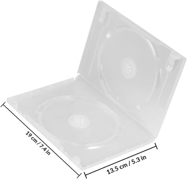 12 st DVD-box CD-förvaringsfodral Plastskydd Dammskyddsförvaring