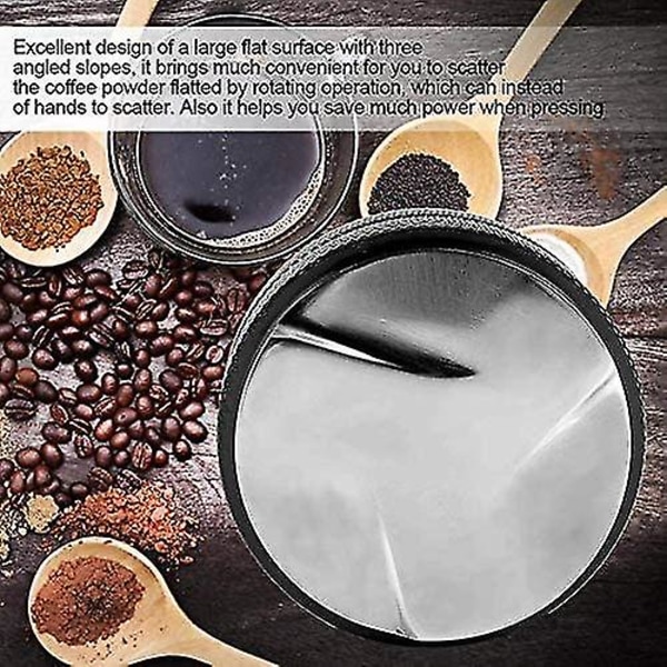Coffee Tamper Rustfritt stål Smart Espresso Distributor Leveler Tool 58mm Base