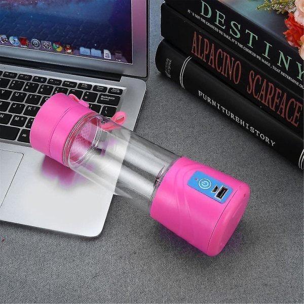 Kannettava 380 ml USB-virralla toimiva hedelmämehukeitin-pullo-blenderi