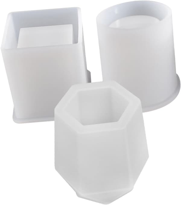3 st silikonpennhållare formset liten rund pennkruka form ny koppform silikonform
