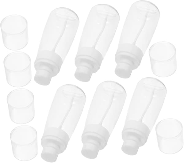 6 st tomma reseflaskor, påfyllningsbara sprayflaskor i plast för hår, ansiktsmist för resor, kroppstvätt och handtvätt
