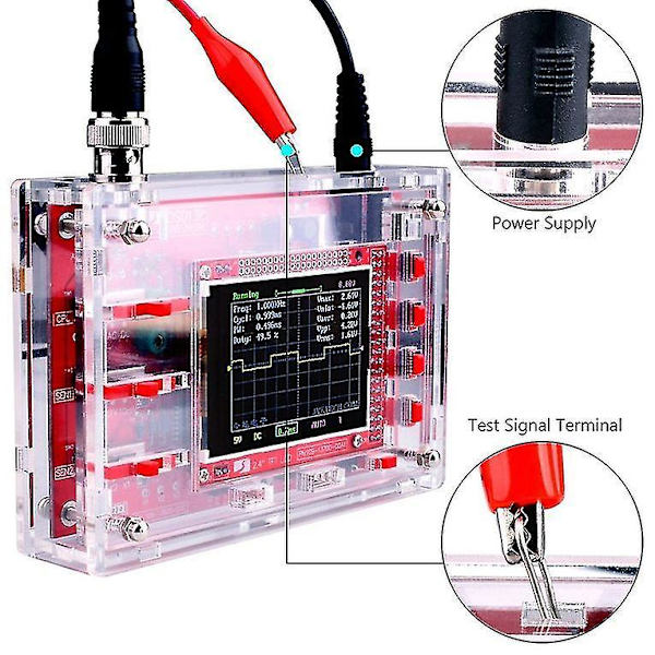 Dso138 2,4 Tums TFT Digital Oscilloskop Svetsat Kit-Fodral