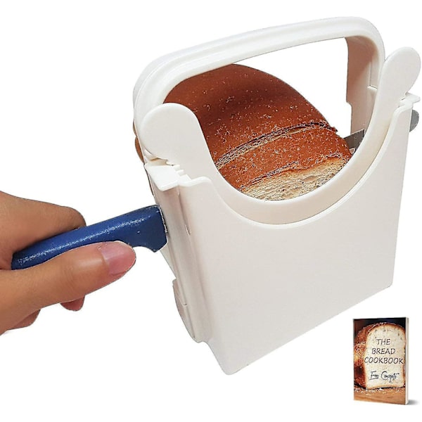 Brödskivare, Lämplig För Hemgjort Bröd, Vikbar Och Justerbar Brödskivare, 5 Tjocklekar Kan Anpassas, Bagel/Sandwich/Rostbrödsskivare