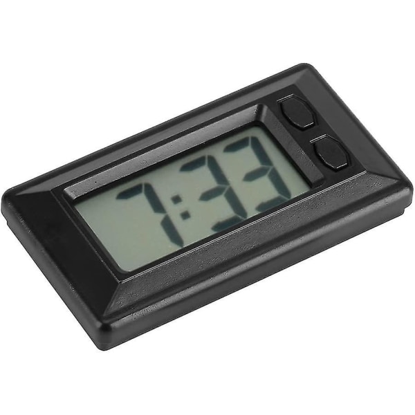 Digital Klocka Bärbar Bil Elektronisk Klocka (svart) (1 st)