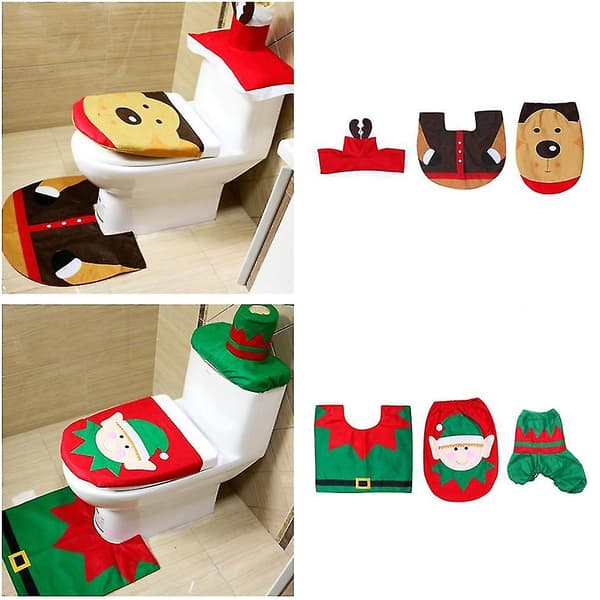 3-pack Jultomte Toalettlock Set Badrum