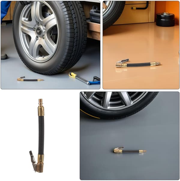 2 st förlängningsrör Luftpumpadapter Däckpump Slangkoppling för bil Däckpump Använd förlängningsrör