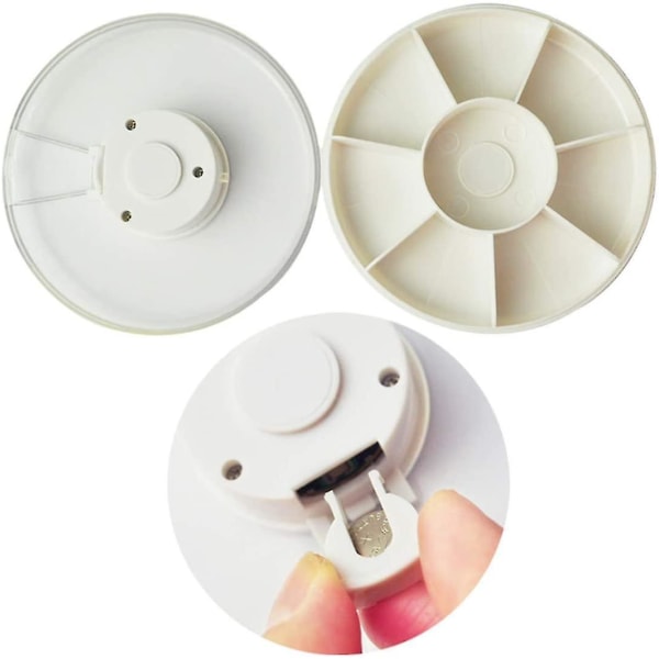Elektronisk pilleboks med timer, 5 påminnelser, 7 rom