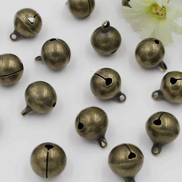 200 stk. Vintage Bronze Jingle Bells 12mm Håndværk Bells