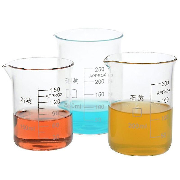 Bägare i kvartsglas JGS2 50-1000ml Laboratoriemätkopp