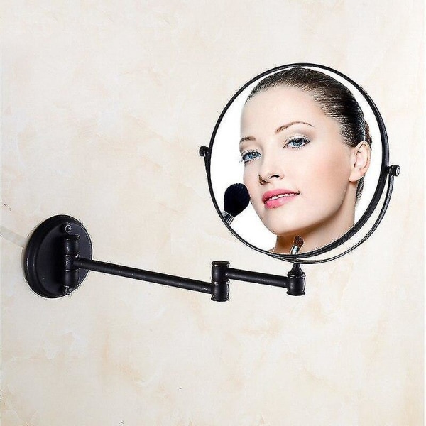 Musta pronssi Kylpyhuone Beauty Mirror Seinälle taitettava