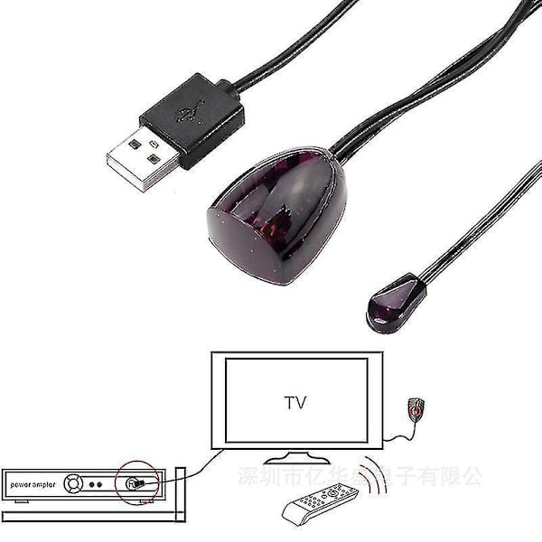 USB Infrapunainen IR Kaukosäätimen Laajennin Vastaanotin Lähetin