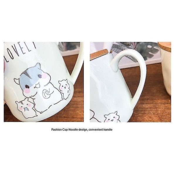 400ml Koreansk Kreativ Hamster Kops Cartoon Sød Ske