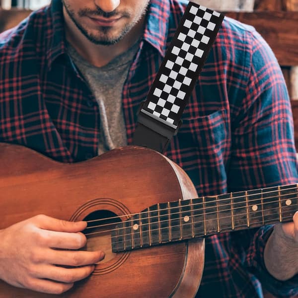 2st gittergitarrrem i bomull, snygg, anti-stretch, stark bärförmåga, gitarrtillbehör