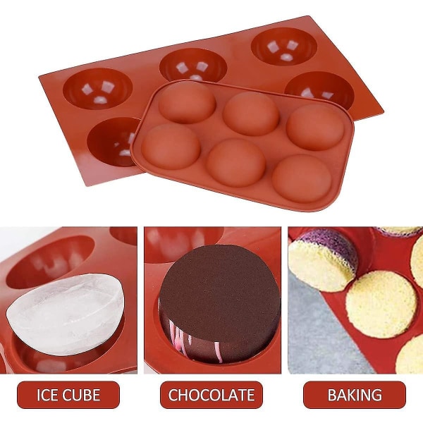 Halvkule Silikonform Bakeware Sjokolade DIY Bakeverktøy