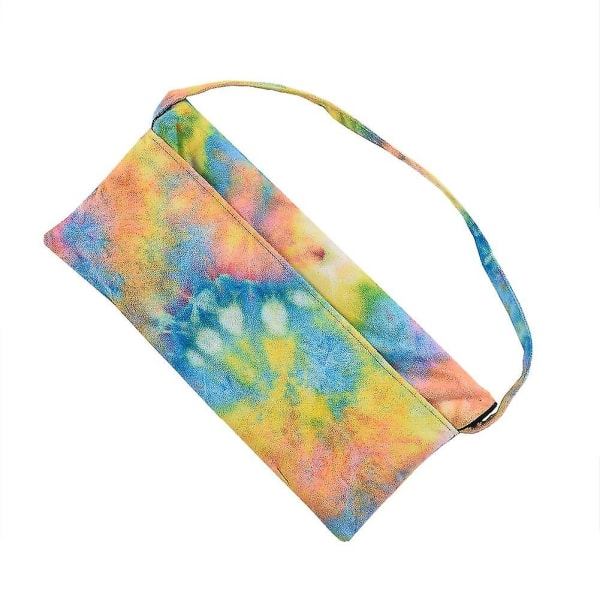 Tie Dye Strandhandduk Reclineröverdrag Reclineröverdrag Med Sidolagringsficka (gul)