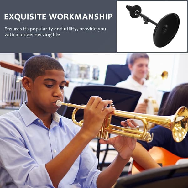 Jern trompetstativ med stabil struktur og avrundet base, solid flugelhorn-holder