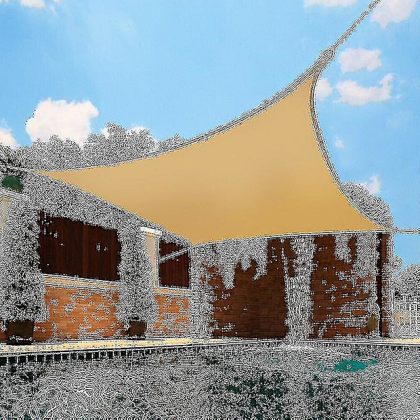 4 x 4 Metrin Vedenkestävä Auringonsuojakanka Outdoor Awnings Puutarhaan Pihalle Purje Uima-altaalle Patio Auringonsuoja-yuhao Beige White