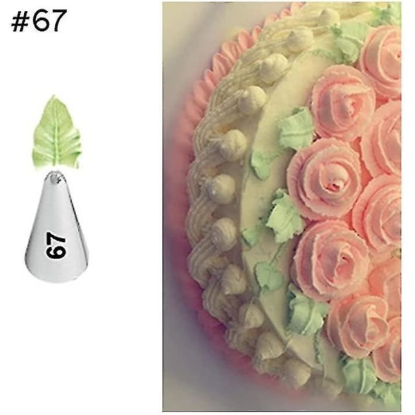 7 stk. Rustfritt Stål Icing Piping Dyser Bakeverktøy