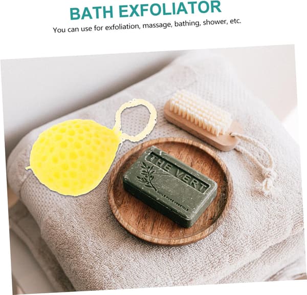 6 st droppformade bikakestruktur badsvampar utan latex, skrubbare, duschsvamp, exfolierande bad